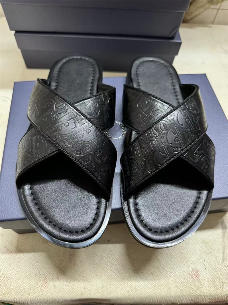 D-Letter Jacquard Men's Slippers High-Quality Outdoor Summer Cross-Border Cambodia Phnom Penh Vietnam Nigeria Sandals