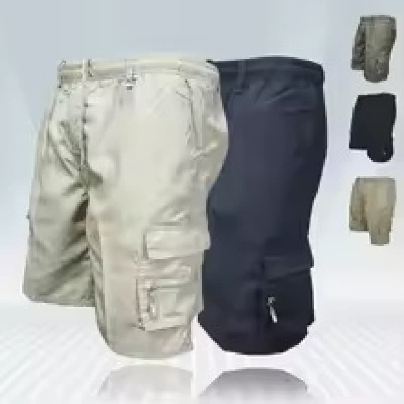 Summer Cotton Cargo Shorts Men Loose Casual Mens Short Pants