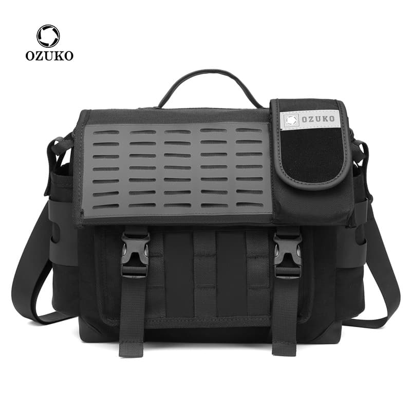 Ozuko Messenger Bag Large Capacity Shoulder Bag Functional Men's Bag Crossbody Bag Outdoor Commuting Multi-Functional Cycling Bag