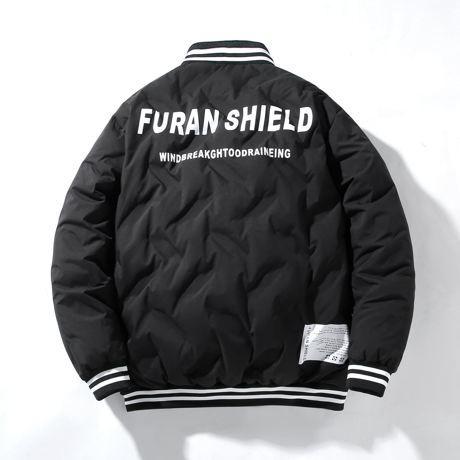 Winter Fashion Brand Down Jacket, Oversized American-Style Student Baseball Jacket, Stylish for Big Men Up to 370 Pounds