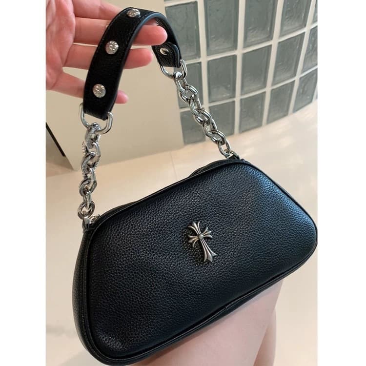 Cross Camera Bag Chunky Chain Underarm Bag for Women Trendy Cool Girl Handheld Small Square Bag Shoulder Crossbody Bag Fashion