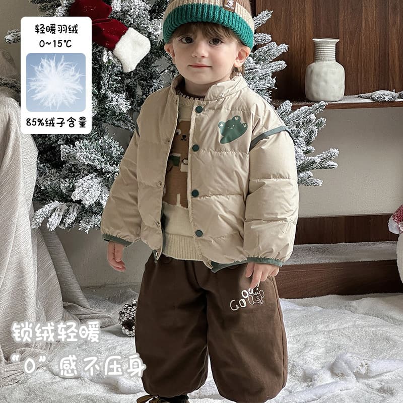 Boys Warm Lightweight Down Coat Boys Down Lining Autumn Winter Style Infant White Duck Down Outerwear Category A