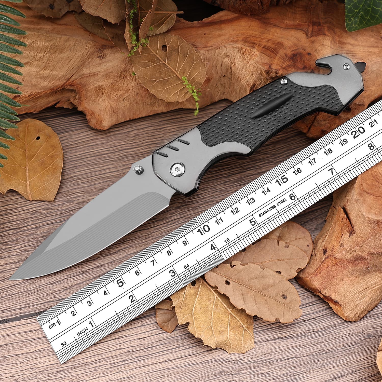 Stainless Steel Outdoor Self-Defense Knife High Hardness Yangjiang Small Knife Quick-Open Folding Knife Portable Pocket Knife Camping Tactical Knife