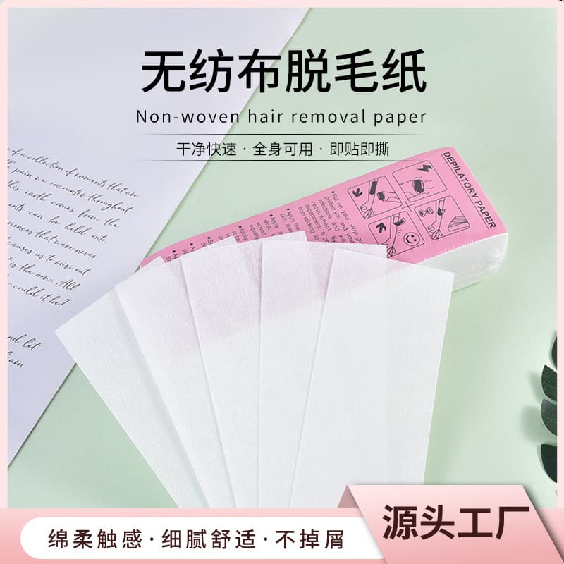 Disposable Thick Non-Woven Hair Removal Paper, Auxiliary for Hair Removal Wax, Hair Removal Cream Helper