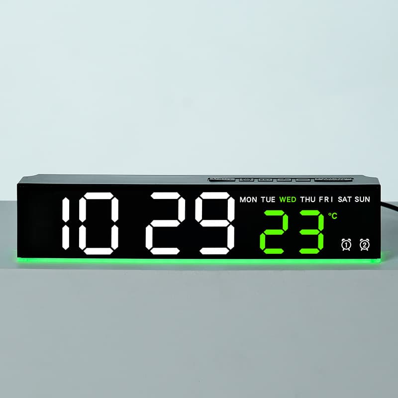 Multifunctional Alarm Clock Simple Desktop Clock Atmosphere Light Night Light Alarm Clock Bedroom Bedside Clock Korean Style Clock 6685
