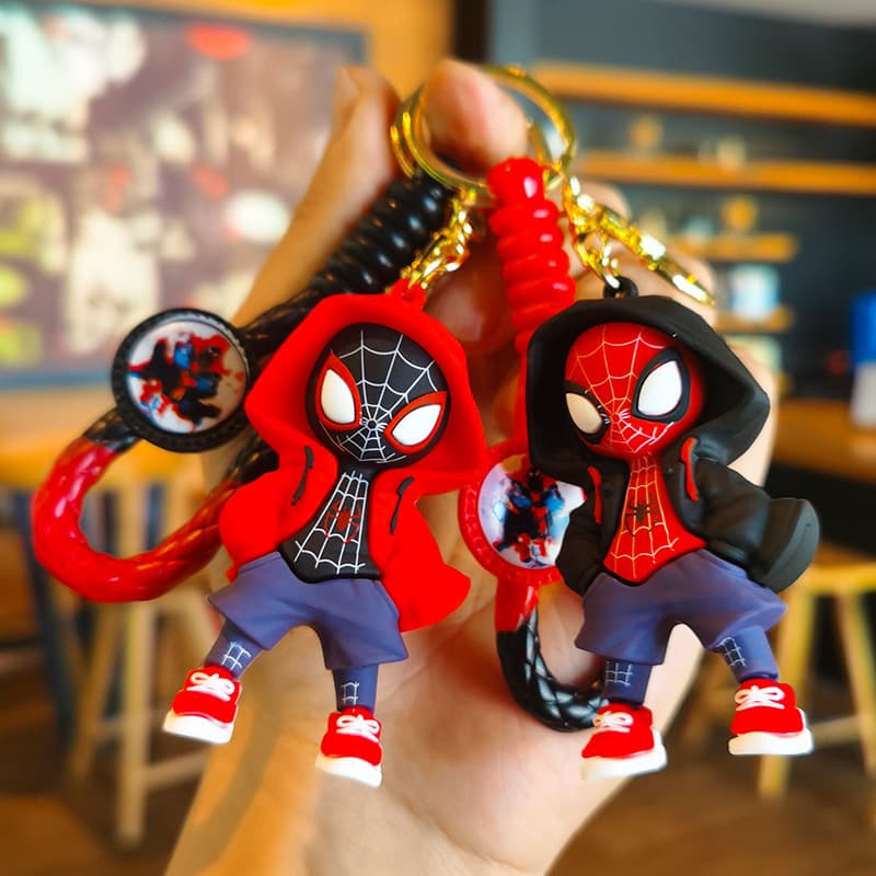 Popular Sweatshirt Spider-Man Braided Marvel Keychain Claw Machine Foreign Trade Souvenirs Small Gifts and Giveaways