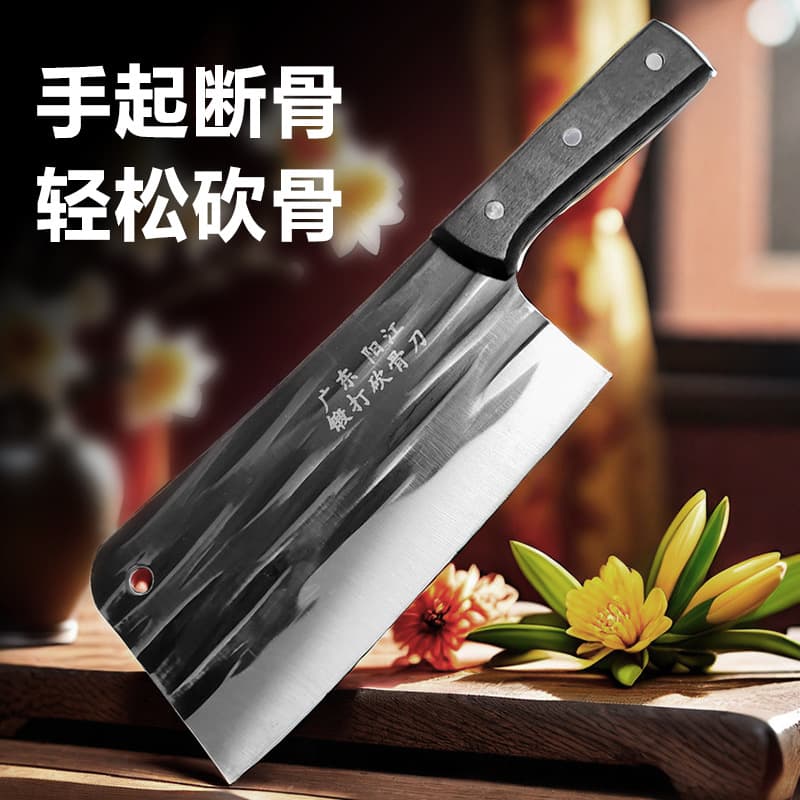 Thickened weighted bone cleaver, forged stainless steel specialized bone cutter, cross-border viral home kitchen knife, manufacturer stock