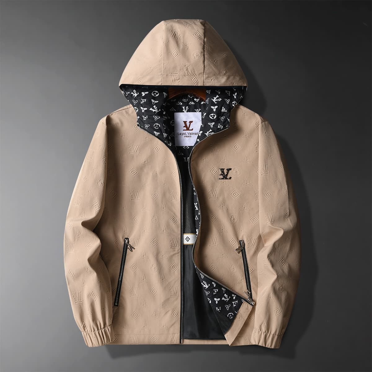 European Luxury Men's Clothing Plus-Size Spring Jacket Men's Casual Hooded Loose Oversized Top Trendy