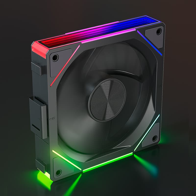 Smart Temperature Control ARGB 5V 3-Pin 12CM 360 Radiator CPU Case Fan JM-5 Building Block Fan Durable Hydraulic Bearing
