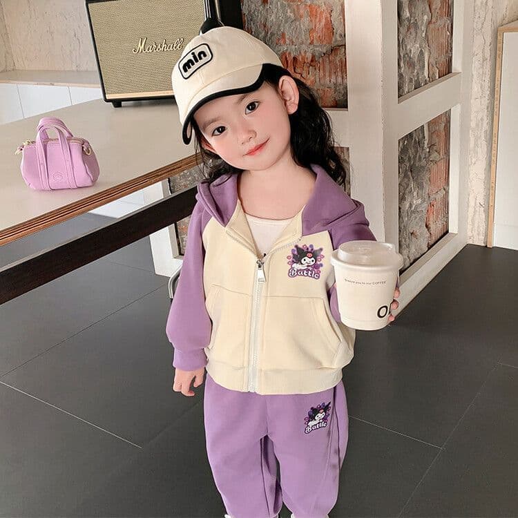 Girls' clothing fashionable western suit children's Internet celebrity Kuromi 2026 new fashionable sports baseball uniform two-piece set