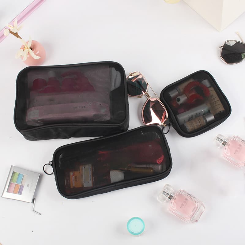 Travel Makeup Bag Large Small Portable Storage Bag Ladies Mesh Wash No Logo New Style Cosmetic Organizer Handbag