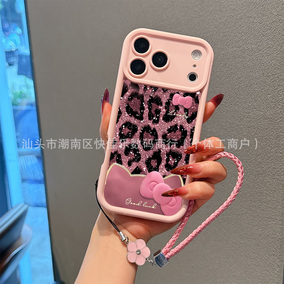 Ins Sweet Girly Short Lanyard Phone Case for iPhone 11/12/13/14 Pro/15/16/17 Pro Max