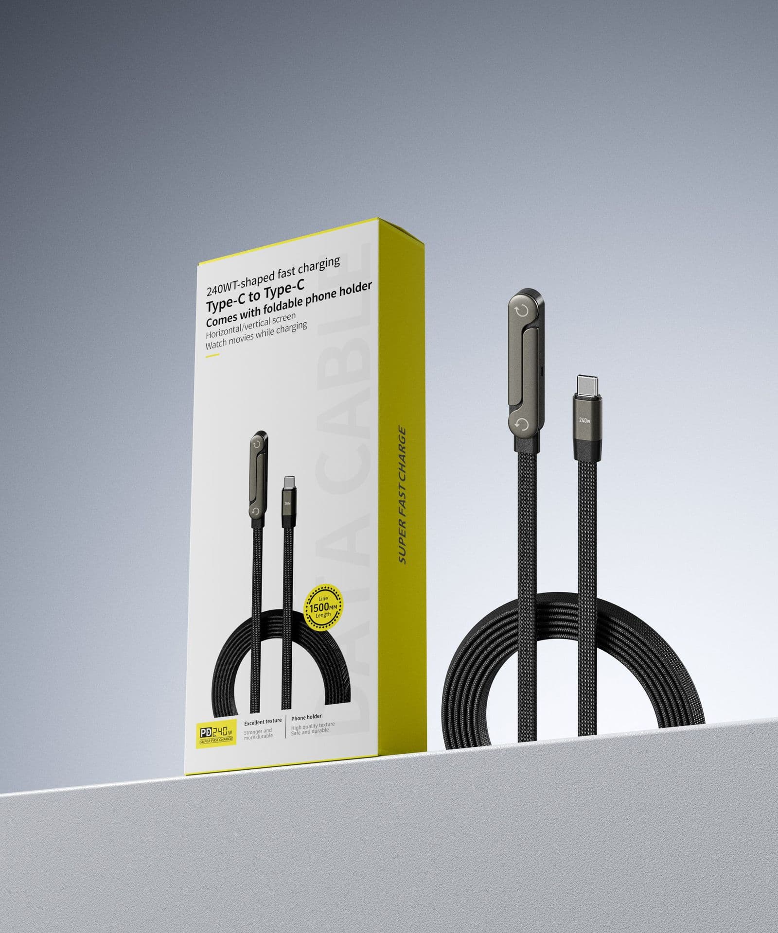 [Same-day Shipping] Beimo 240W Braided Data Cable for Apple 17, Huawei Tablets, Mobile Gaming Charging Cable