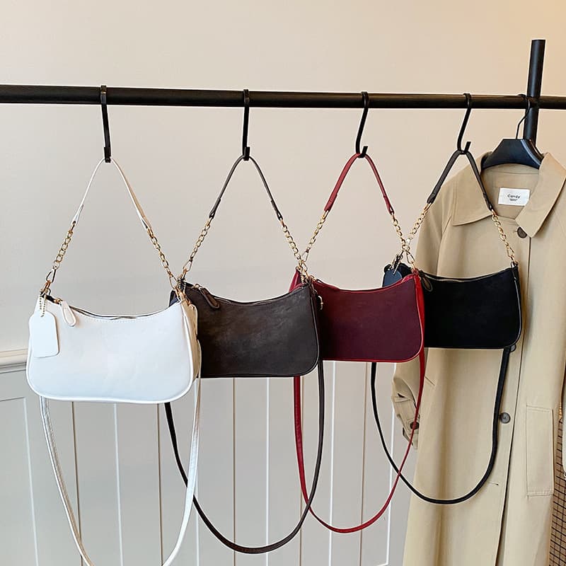 Fashionable and Simple Solid Color Underarm Bag for Women 2025 New Style Shoulder Handbag Textured Shoulder Crossbody Bag Handbag