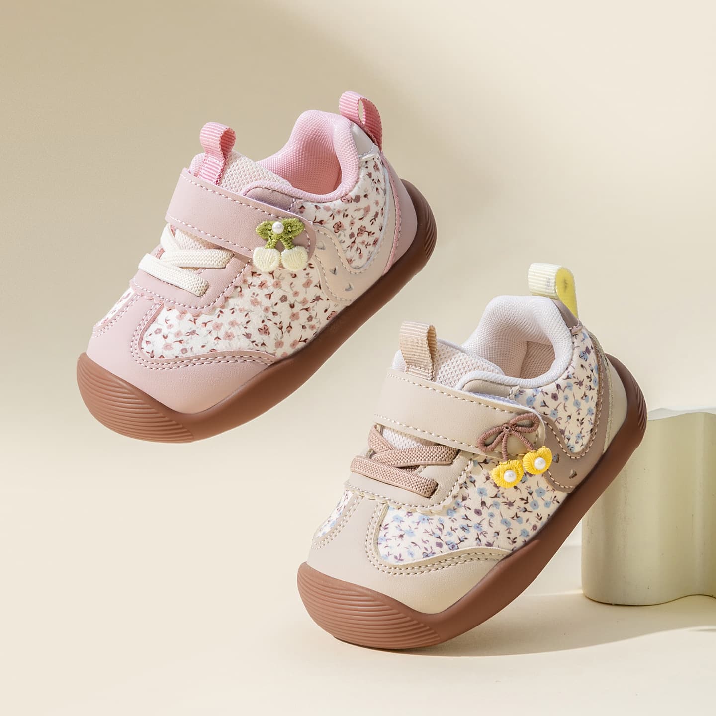 Spring 2026 New Baby Shoes Soft Sole Toddler Shoes Girls Casual Shoes Bow Korean Style Leather Princess Shoes