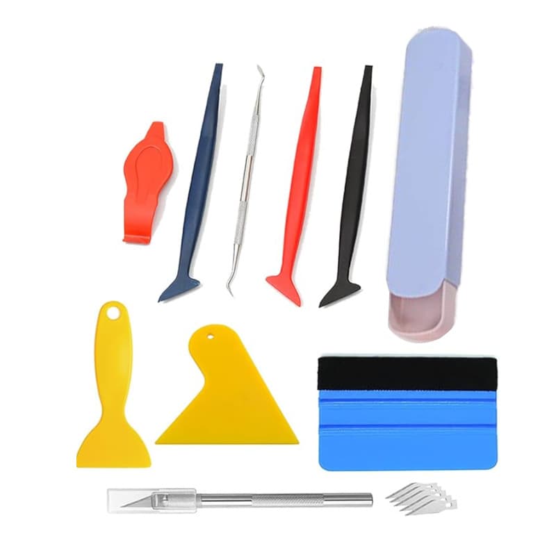 Car Window Tint Tool Kit, Professional Sun Film Installation Tools with Rubber Squeegee, Car Accessories