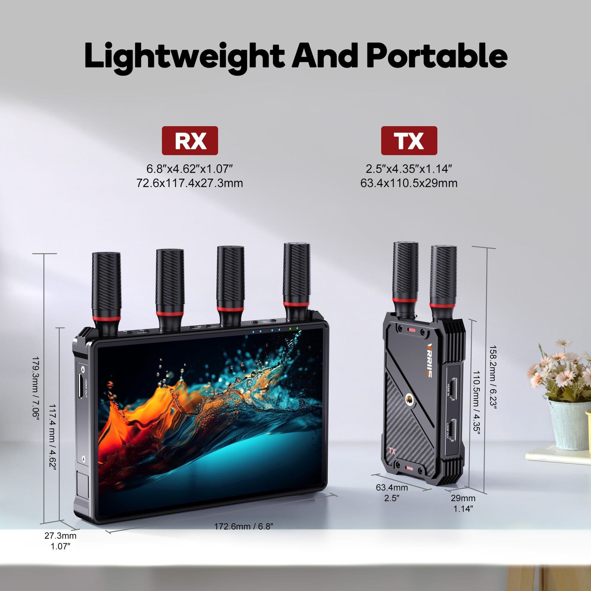 Factory direct HDMI wireless extender/transmitter with 400-meter video transmission range, multi-receiver screen mirroring device.