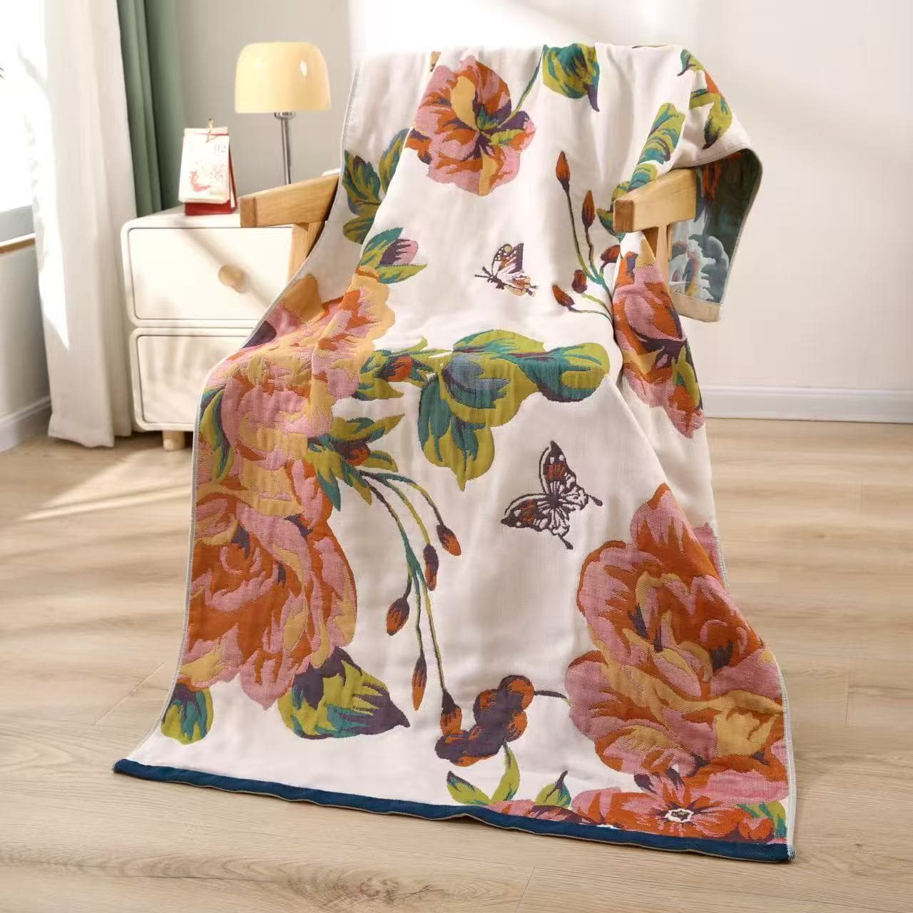 Multifunctional Gauze Bath Towel 160x80cm Small Blanket All-Season Multi-Layer Adult Couple Beach