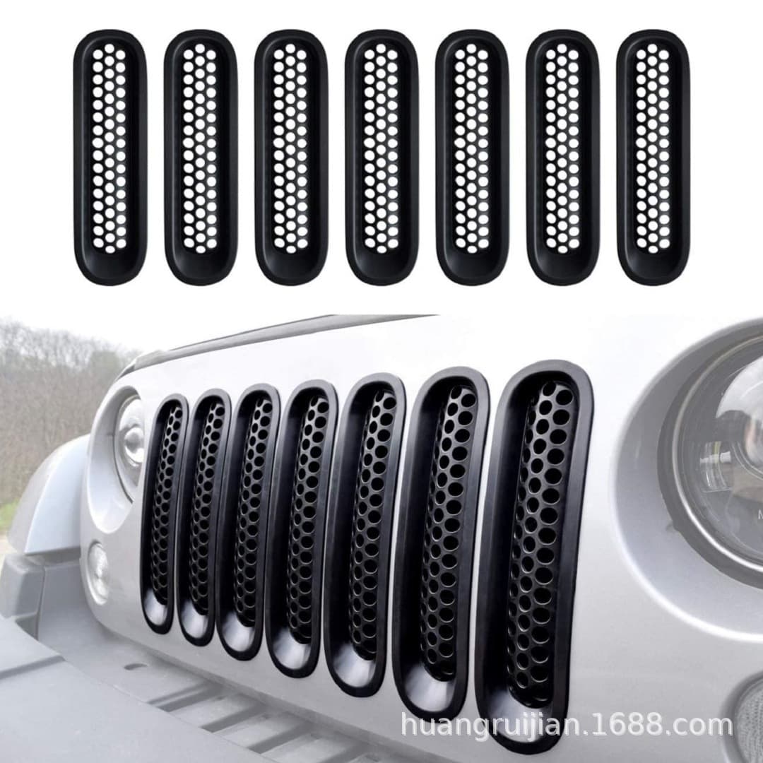 Cross-border Hot Selling Car Modification Grille for 07-17 Jeep JK Wrangler, Snap-on Grille Ring