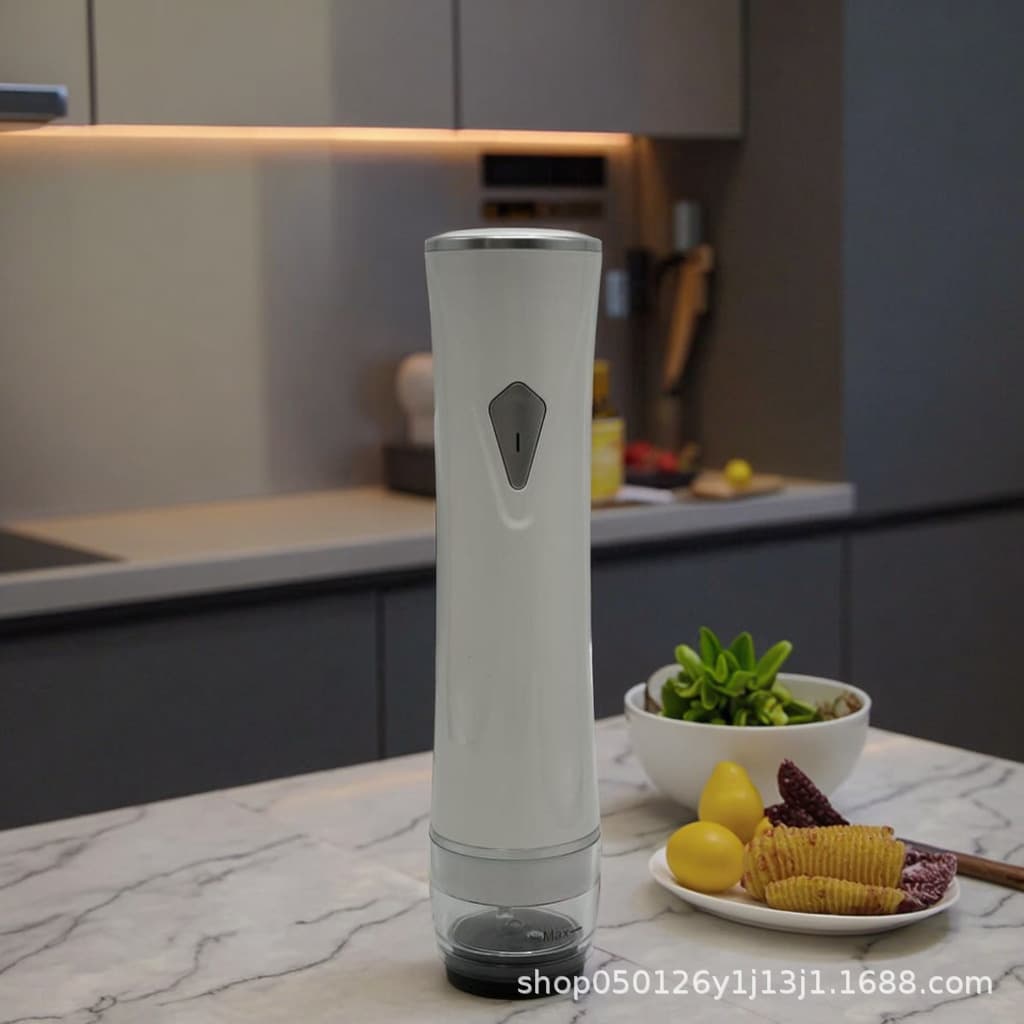 Portable handheld vacuum machine with lithium battery, water-filter capable, mini rechargeable device.