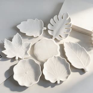 Jiahuimei Leaf Gypsum Tray Pad Silicone Mold DIY Crystal Resin Leaf Dish Decorative Serving Tray Mold