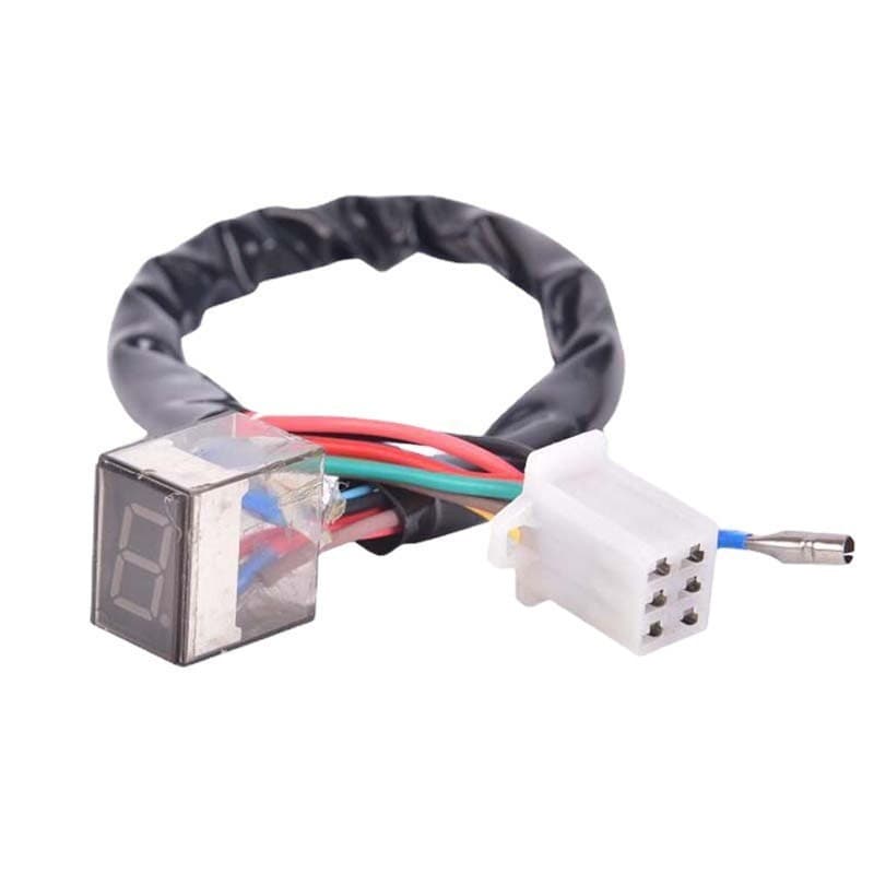 Universal Motorcycle Digital Gear Indicator LED Display 5 Gear Shift Sensor Padauk Material