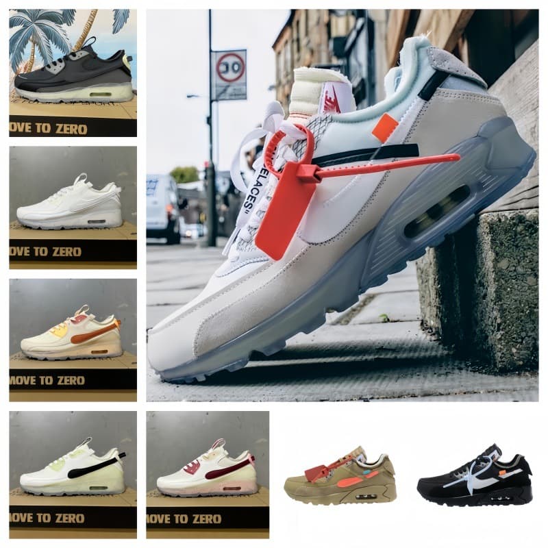 Overseas Trade Putian Shoes AIRMAX90 Collaboration Air Cushion Shoes Breathable Retro Casual Versatile Men's and Women's Lightweight Running Shoes