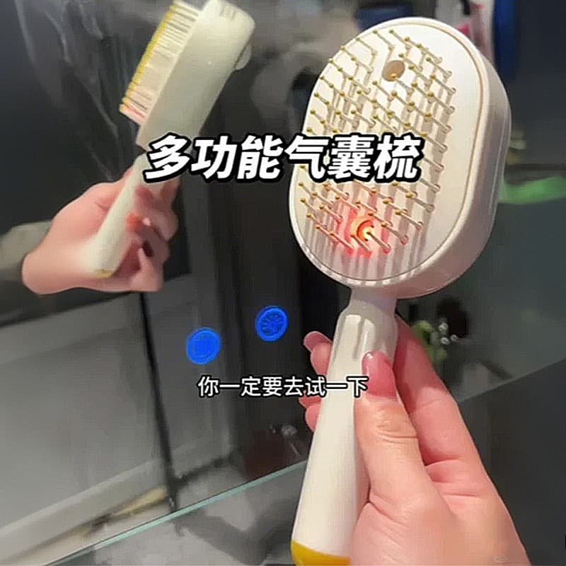 Electric Spray Air Cushion Comb for Women, Scalp Massage Comb, Essential Oil Atomizing Detangling Volumizing Comb, Anti-Static Comb