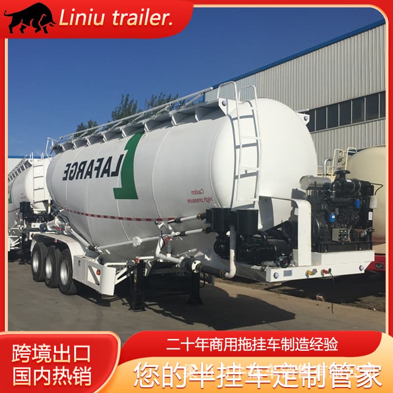 3-axle powder tank semi-trailers, fly ash and bulk cement transport vehicles, ash discharge trucks supplied to the five Central Asian countries including Kyrgyzstan