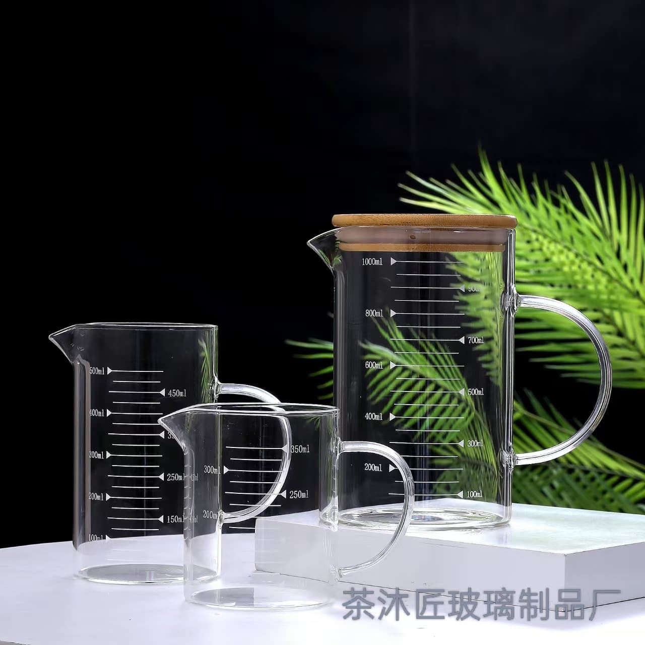 Coffee cup, breakfast measuring cup, oven-safe, high borosilicate white measuring cup, graduated mug.