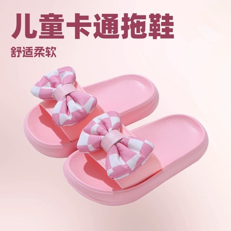 Bow Slippers for Little Princess Girls, Cute Summer Soft Sole Indoor/Outdoor Children's Sandals