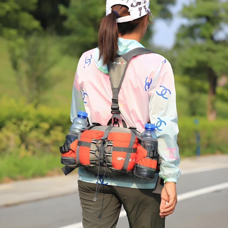 Outdoor Waist Pack Multifunctional Sports Hiking Backpack Water Bottle Holder for Men Women Travel Cycling