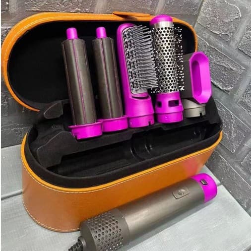 Cross-Border Automatic Curling and Straightening 2-in-1 Hair Electric Blow Dryer 5-in-1 Hot Air Brush Multi-Functional Curling Iron