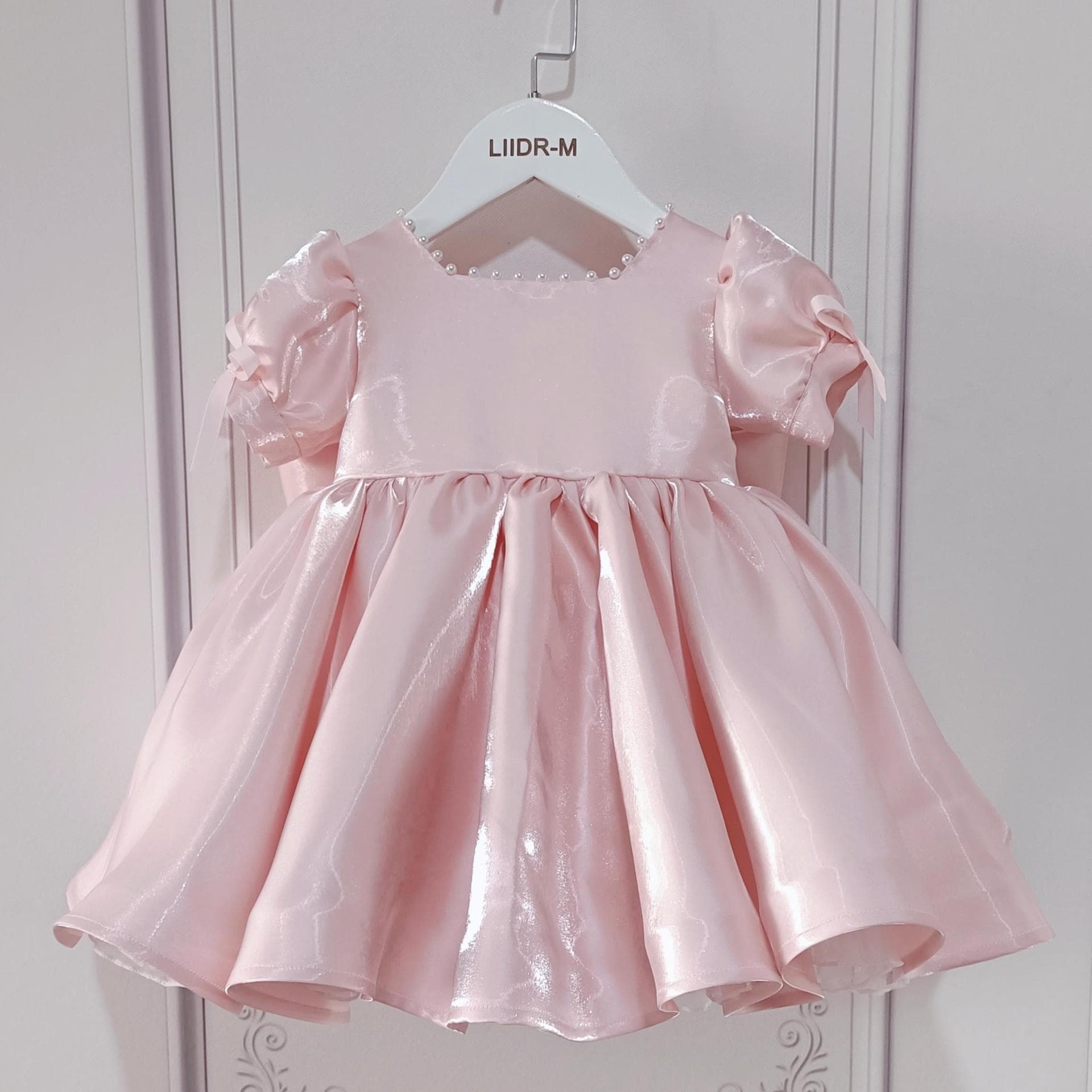 First Birthday Girl's Princess Dress Pink Puffy Skirt Children's European Style Birthday Clothes Baby Wholesale