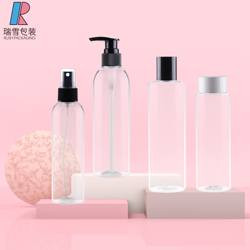Source Factory 150-200ml Flat Shoulder Round Shoulder PET Bottle Cosmetic Packaging Bottle Body Wash Shampoo Bottle Ruixue Packaging