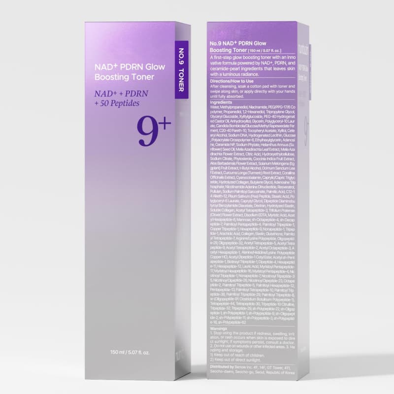 Source Hot Seller 9+ Same Style NAD+ PDRN Glow Boosting Toner Hydrating Moisturizing Glow Skin