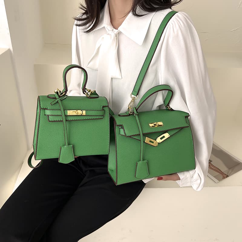 Women's Bag 2023 Spring New Fashionable Handbag Kelly Bag Simple Stylish Korean PU Shoulder Solid Color Crossbody Bag