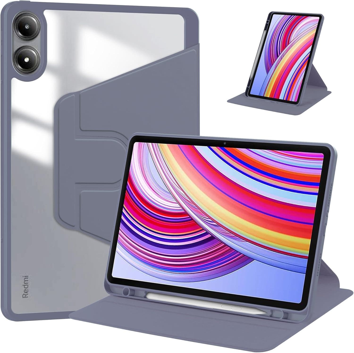 Acrylic Transparent Rotating Stand Redmi Padpro12.1 Tablet Protective Case SE11 Suitable for Xiaomi 7 Sleep Mode Compatible