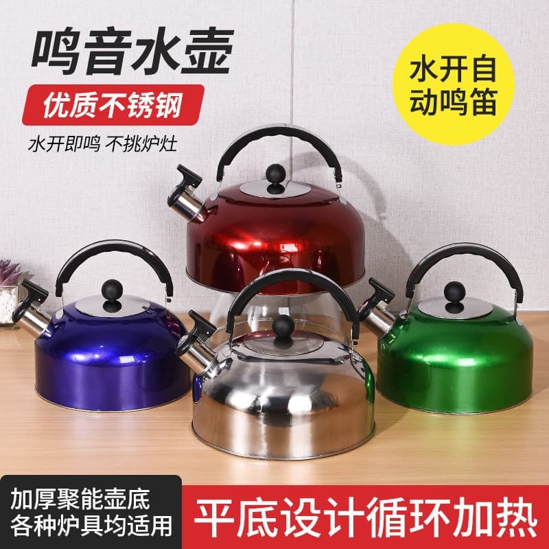 Stainless Steel Whistling Kettle, Flat Bottom, Household Gift, Hemisphere Shape, for Induction Cooker, Hot Water Kettle