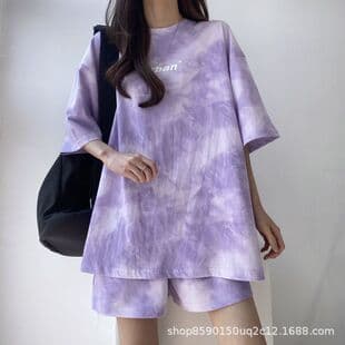 In Stock Sport Casual Set Women Summer Thin Petite Sweet and Cool Top Shorts Two-Piece Set