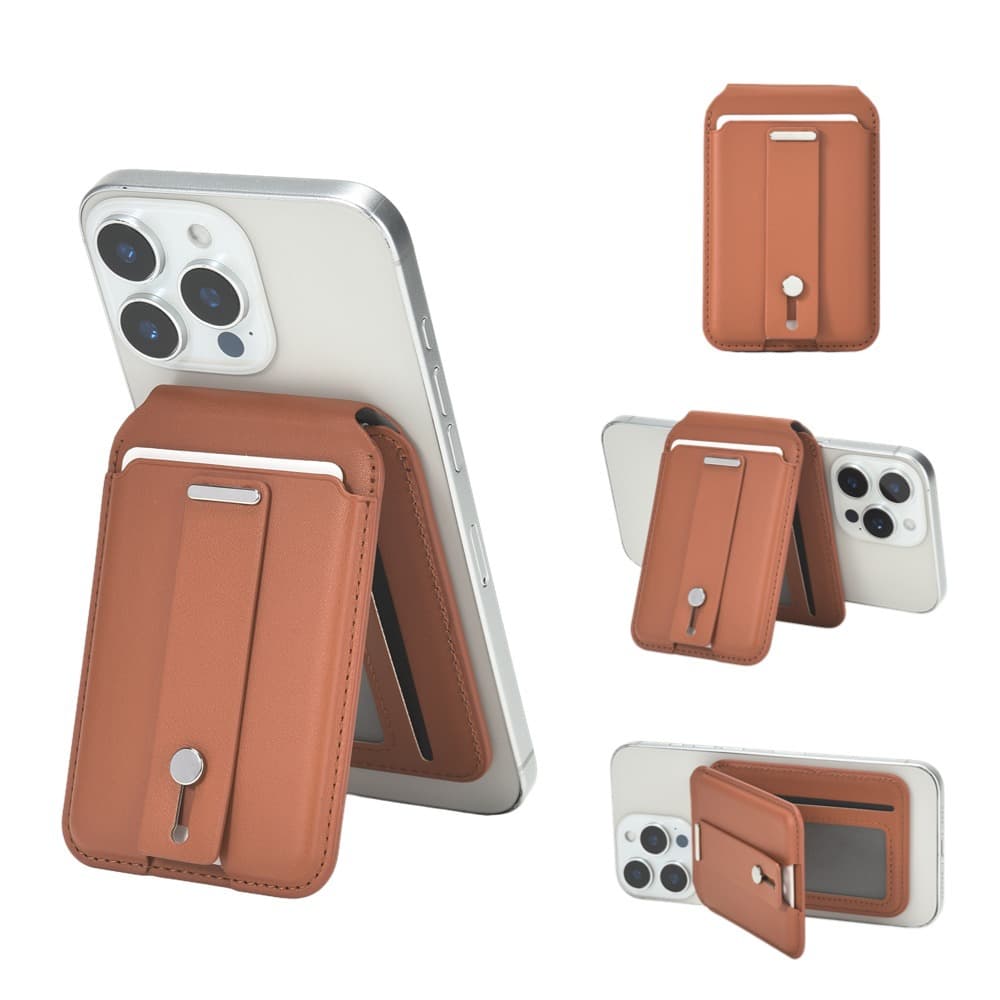 Cross-Border Magnetic Card Holder Compatible with Apple MagSafe iPhone with Tracking Chip Anti-Loss Card Wallet