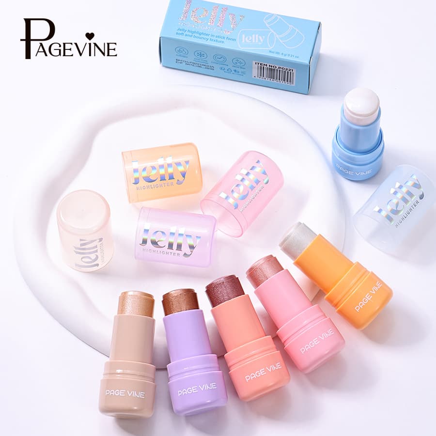Cross-Border Cosmetics PAGEVINE Pocket Highlighter Stick Fine Shimmer Subtle Glow Brightening Skin Tone Export Contour Stick Fine Shimmer Highlighter