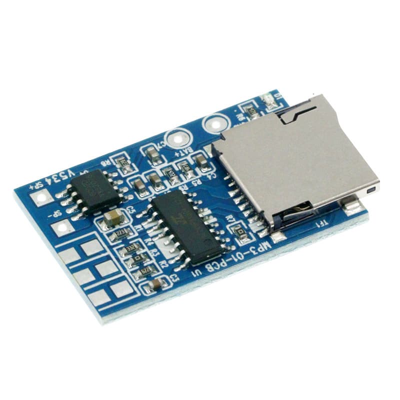 TF Card MP3 Decoder Board Decoding Module 3.7-5V Power Supply with 2W Mixed Mono Memory Player Module