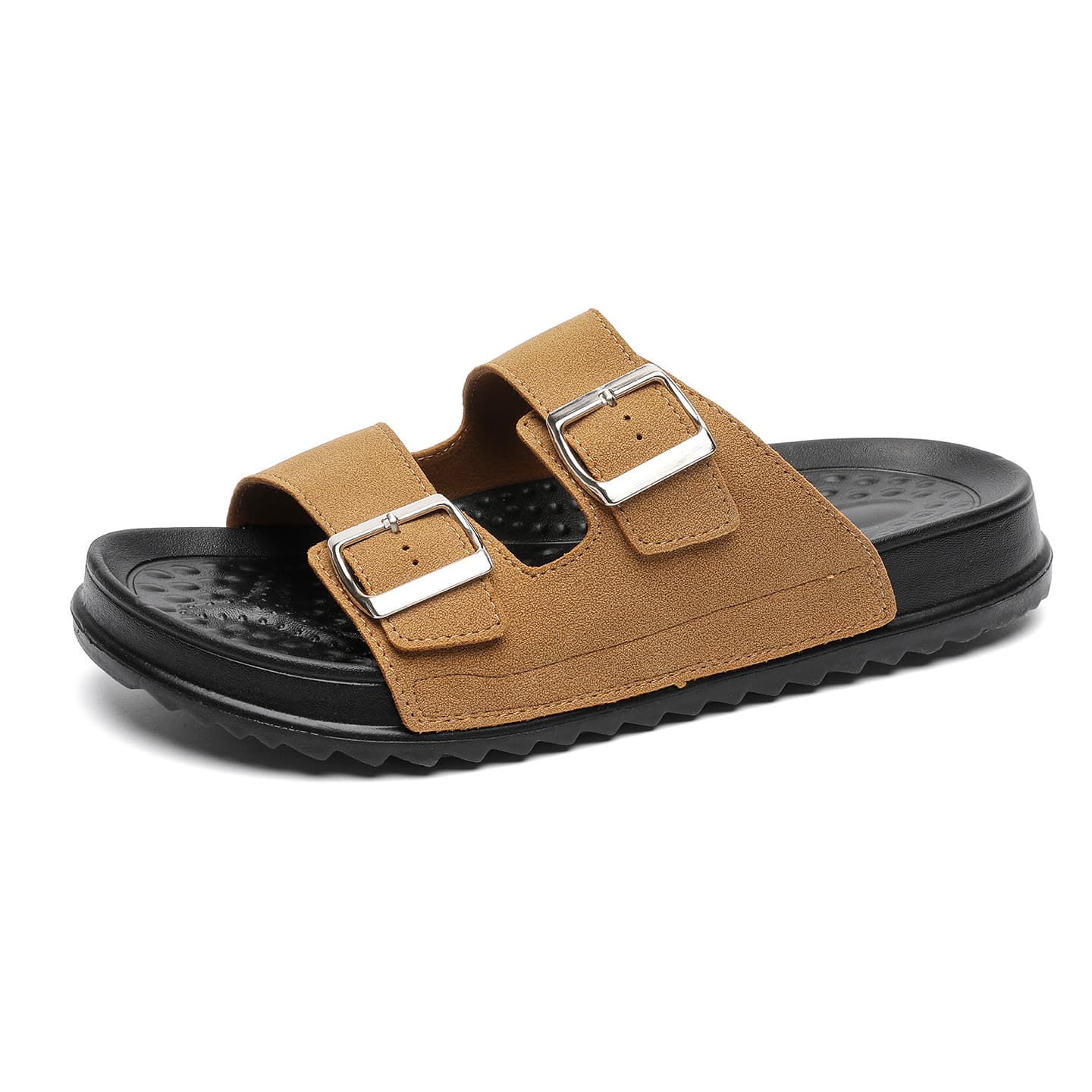Men's 2026 Summer New Retro Double Buckle Classic Birken Sandals, Cross-border Outdoor Soft Sole Beach Shoes