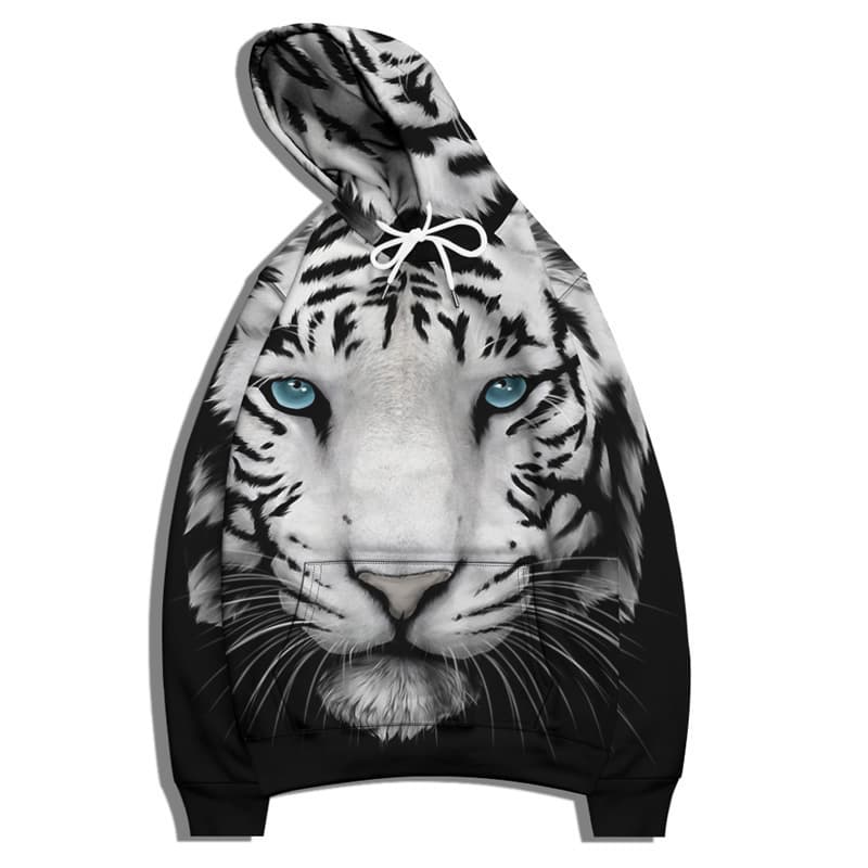 Autumn Winter Export New Sweatshirt Tiger 3D Digital Print Men Women Loose Pullover Casual Fashion Hoodie