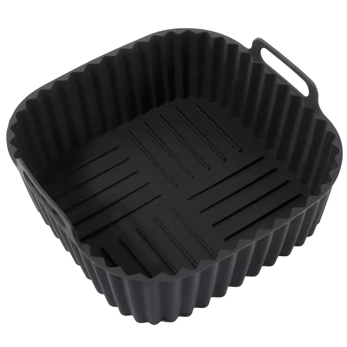 Best-selling Oven Silicone Air Fryer Pizza Tray Baking Pan with Handle Baking Mold Mat