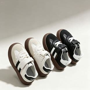 Children's German Training Shoes 2026 Spring Boys' Sneakers Casual Board Shoes Girls' White Shoes Soft Sole Baby Agassi Shoes