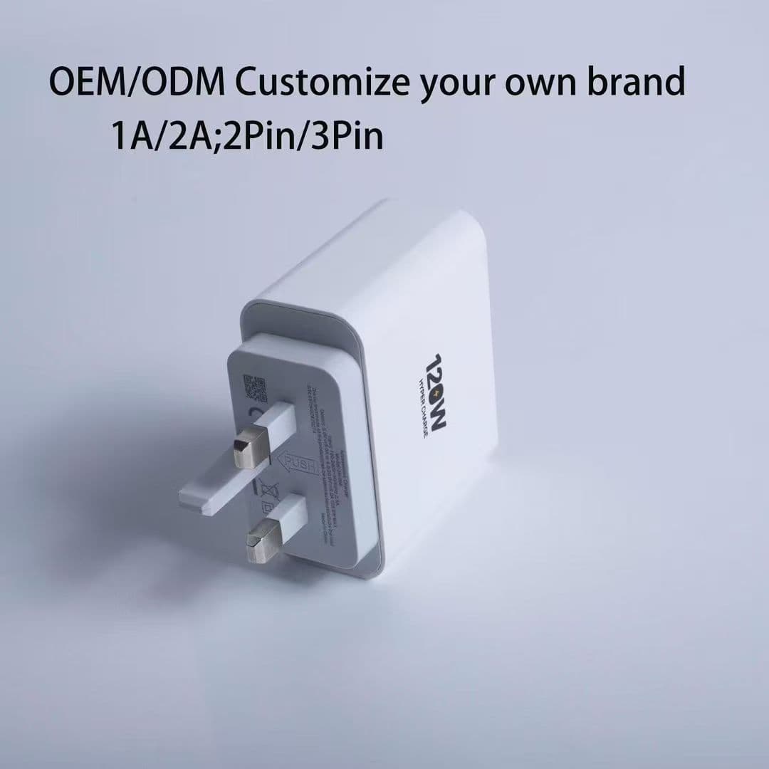 New Hot-Selling in Africa and Middle East GaN PD Charger 120W with UK Plug Adapter and EU Plug Charger