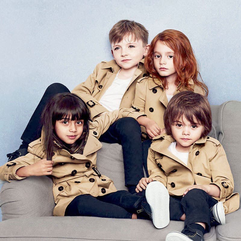 Export Boys' Windbreaker Coat British Style Spring/Autumn 2025 New Children's Coat Mid-Long Overcoat Baby Cardigan