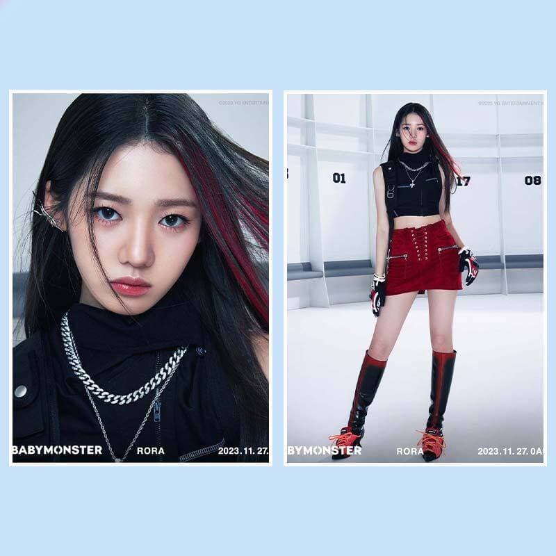 BABYMONSTER Debut Teaser Photo Same-Style Poster, Self-Adhesive Room Dorm Bedroom Decor Background Wall